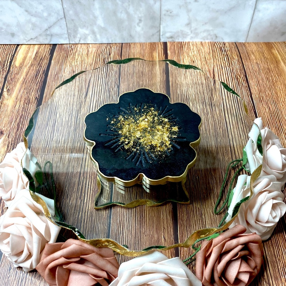 🎉HP Flower Resin Coasters / Set of 4 Coasters - Picture 5 of 6